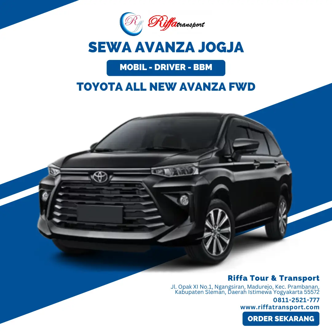 Toyota All New Avanza FWD-Sewa Avanza Jogja-Rental Mobil di Yogyakarta Murah-Riffa Tour & Transport